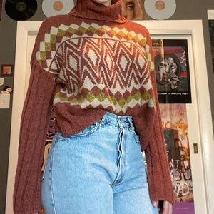 turtleneck knit sweater